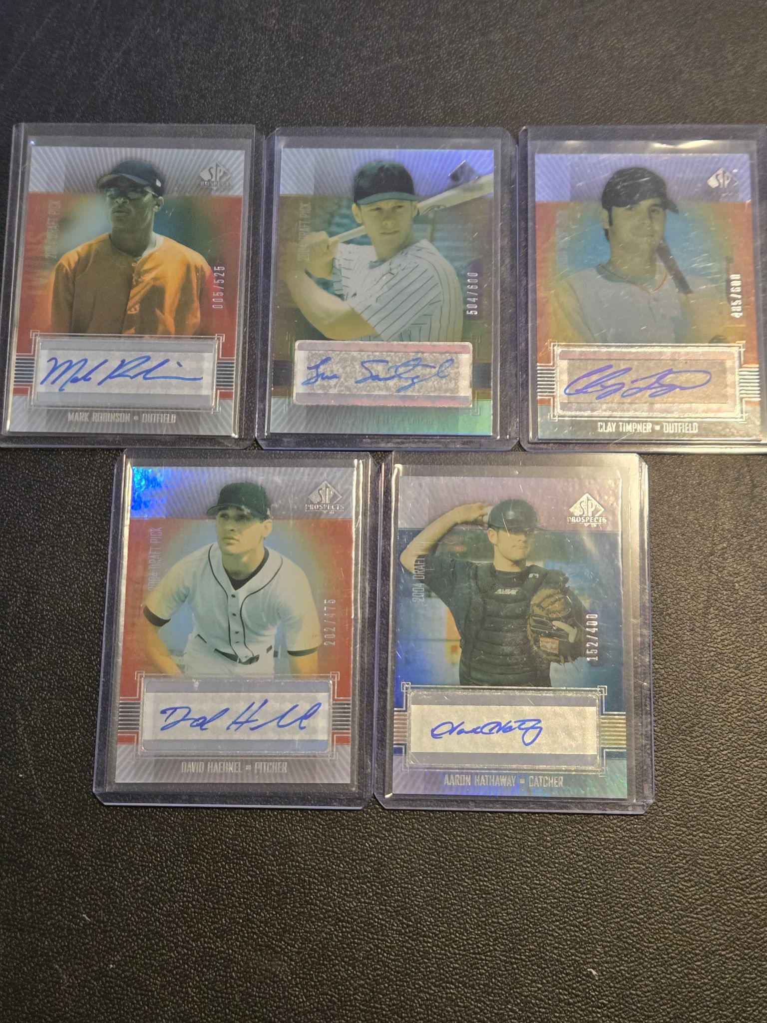 2004 Upper Deck SP Prospects Baseball Autograph Lot 5 Refractor Serial Numbered - Picture 1 of 11